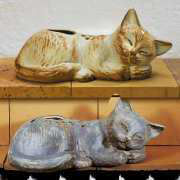 Wasserverdunster Luftbefeuchter, Schlafende Keramik Katze