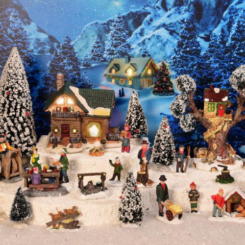 Lichthäuser Weihnachtsdeko Set dem Berg” „Auf