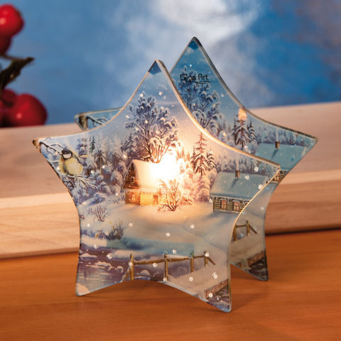 Glas Bach”, „Haus Weihnachtsdeko aus Teelichthalter am