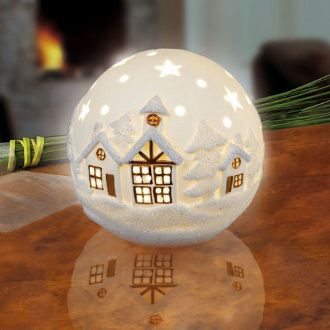 Weihnachtsdeko Glas am Teelichthalter Bach”, „Haus aus